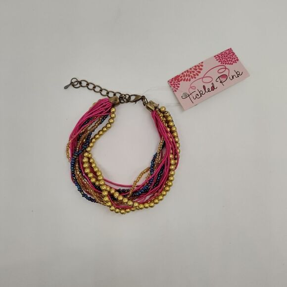 Tickled Pink Multi Strand Bracelet 9.5" - Picture 6 of 7